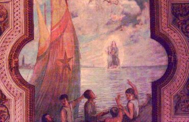 Santuario_della_Madonna_dell'Angelo,_soffitto,_affresco_Madonnina_(Caorle)